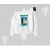 Missing Cat Baskılı Kayık Yaka Sweatshirt
