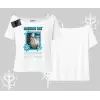Missing Cat Baskılı Kayık Yaka Tshirt