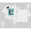 Missing Cat Baskılı Oversize Crop Tshirt
