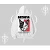 Modern Kedi Temalı Arka Baskılı Kapşonlu Sweatshirt