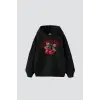 Mon Cherie Baskılı Oversize Unisex Siyah