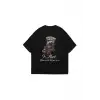 Money Hand Baskılı Oversize Unisex Siyah