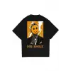 Mr. Smile Siyah Oversize Unisex T-shirt