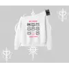 My Mood Right Now Yazılı Sevimli Kedi Kayık Yaka Sweatshirt