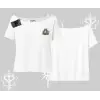 Need Coffee Right Meow Yazılı Kedi Baskılı Kayık Yaka Tshirt