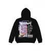 Never Change Siyah Oversize Unisex Kapüşonlu Sweatshirt Hoodie