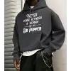 Never Stand Between A Woman Desenli Erkek Basic Kapüşonlu Üst Günlük 14 Renk Sweatshirt Polar