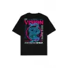 New Vision Siyah Oversize Unisex T-shirt