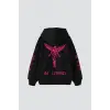 Nirvana In Utero Pembe Baskılı Oversize Unisex Siyah