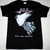 NIRVANA MELTED SMILEY NEW BLACK T-SHIRT ÖN BASKILI
