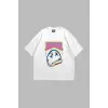 Nirvana Smile Baskılı Oversize Unisex Beyaz
