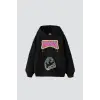 Nirvana Smile Baskılı Oversize Unisex Siyah
