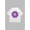 OM Baskılı Oversize Unisex Beyaz