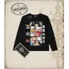 One Piece Anime Karakterleri  Biskilet Yaka  Long Sleeve Beyaz