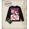 One Piece Anime Karakterleri  Biskilet Yaka  Long Sleeve Beyaz