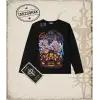One Piece Anime Karakterleri  Biskilet Yaka  Long Sleeve Beyaz
