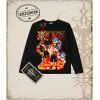 One Piece Anime Karakterleri  Biskilet Yaka  Long Sleeve Beyaz