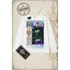 One Piece Anime Karakterleri  Biskilet Yaka  Long Sleeve Beyaz