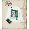 One Piece Anime Karakterleri  Biskilet Yaka  Long Sleeve Beyaz