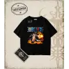 One Piece Anime Karakterleri  Oversize Unisex Tişört Beyaz