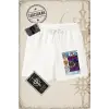 One Piece Anime Karakterleri  Unisex Şort Beyaz