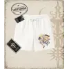 One Piece Anime Karakterleri  Unisex Şort Beyaz