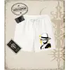 One Piece Anime Karakterleri  Unisex Şort Beyaz