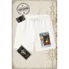 One Piece Anime Karakterleri  Unisex Şort Beyaz