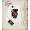 ONI   Oversize Unisex Bisiklet Yaka Sweatshirt