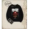 ONI   Oversize Unisex Bisiklet Yaka Sweatshirt