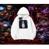Orochimaru Naruto Anime Karakter Oversize Unisex Kapşonlu Sweatshirt Beyaz