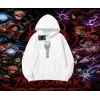 Orochimaru Naruto Anime Karakter Oversize Unisex Kapşonlu Sweatshirt Beyaz