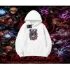 Orochimaru Naruto Anime Karakter Oversize Unisex Kapşonlu Sweatshirt Beyaz