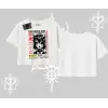 Oversize Crop Tshirt Anime Devils Girl Japanese Style Baskılı
