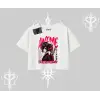 Oversize Crop Tshirt Anime Girlfriend Kırmızı