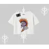 Oversize Crop Tshirt Burning Skull Rebel Street Anthem