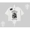 Oversize Crop Tshirt Caffeine Cat Kahve Temalı Kedi Baskılı