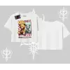 Oversize Crop Tshirt Fake Smile Mood Ayıcık Grafik Baskılı