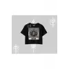 Oversize Crop Tshirt Fossilized Skull Underground Archive