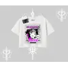 Oversize Crop Tshirt Games Schoolgirl Anime Baskılı