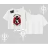 Oversize Crop Tshirt Hard Rock Winged Guitar Rebellion