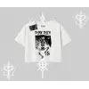 Oversize Crop Tshirt Punk Rock Chaos Skeleton Riot