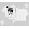 Oversize Crop Tshirt Punk Rock Chaos Skeleton Riot