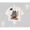 Oversize Crop Tshirt Ramen Lover Kedi Anime Baskılı