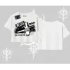 Oversize Crop Tshirt Skull Impact Bone Chilling Street Icon