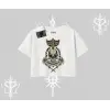 Oversize Crop Tshirt Sword Knight Skull Impossible Street Creed