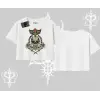 Oversize Crop Tshirt Sword Knight Skull Impossible Street Creed