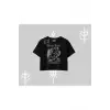 Oversize Crop Tshirt Throttle Therapy No Brakes Just Freedom
