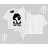 Oversize Crop Tshirt Tsundere Anime Japanese Style Baskılı
