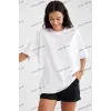 Oversize Fit Pamuklu Kısa Kollu Basic Siyah